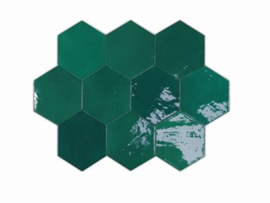 Zellige Hexa Emerald 10.8X12.4  (122086)