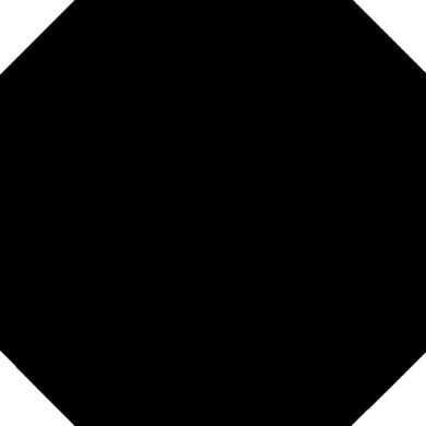Octogono Negro 31x31  (1238)