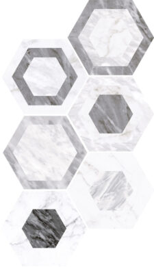 Bardiglio Hexagon Geo 17,5x20  (E23771)