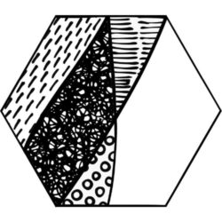 Comic Hexagon 23x27 - v každém balení mix různých vzorů, trvale nízká cena